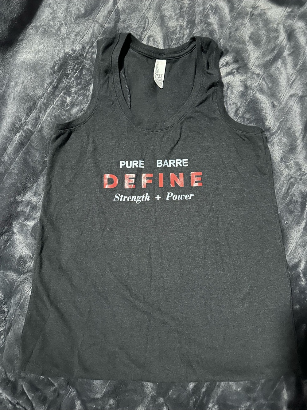 Pure Barre Tank with Red "DEFINE" Graphic